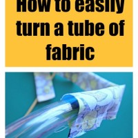 Sewing Tip-Easy way to turn a tube of fabric right side out