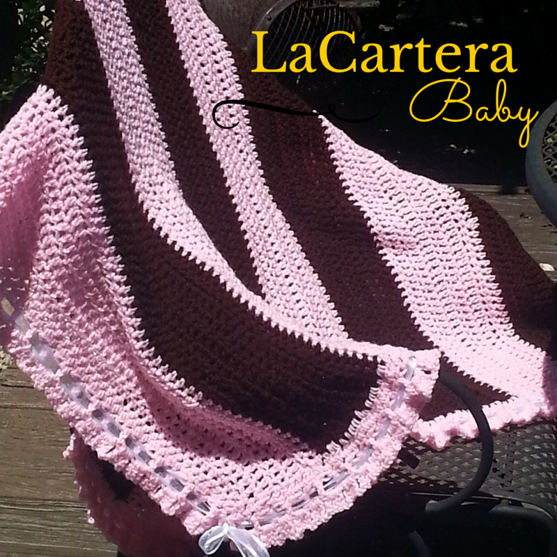 Girl's Baby Blanket With White Ribbon.