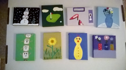 Small Hand-painted Canvas gifts - Fan Posted on LaCartera Facebook Page