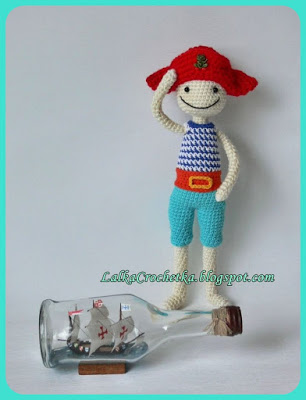 Lalka Crochet Pirate Doll - http://lalkacrochetka.blogspot.com/2015/11/pirat-doll-lalka-pirat.html