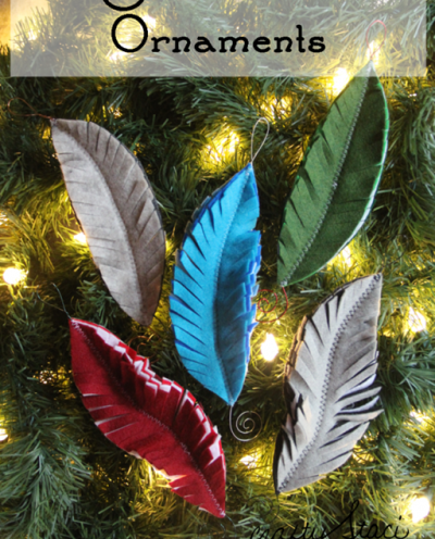 Crafty Staci Felt & feather Wire Ornaments - http://craftystaci.com/2015/11/25/felt-and-wire-feather-ornaments/