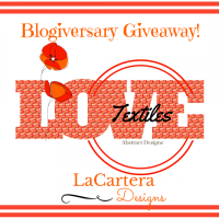 Blogiversary Textile Giveaway! (Closed) Winner Announced on January 16th!